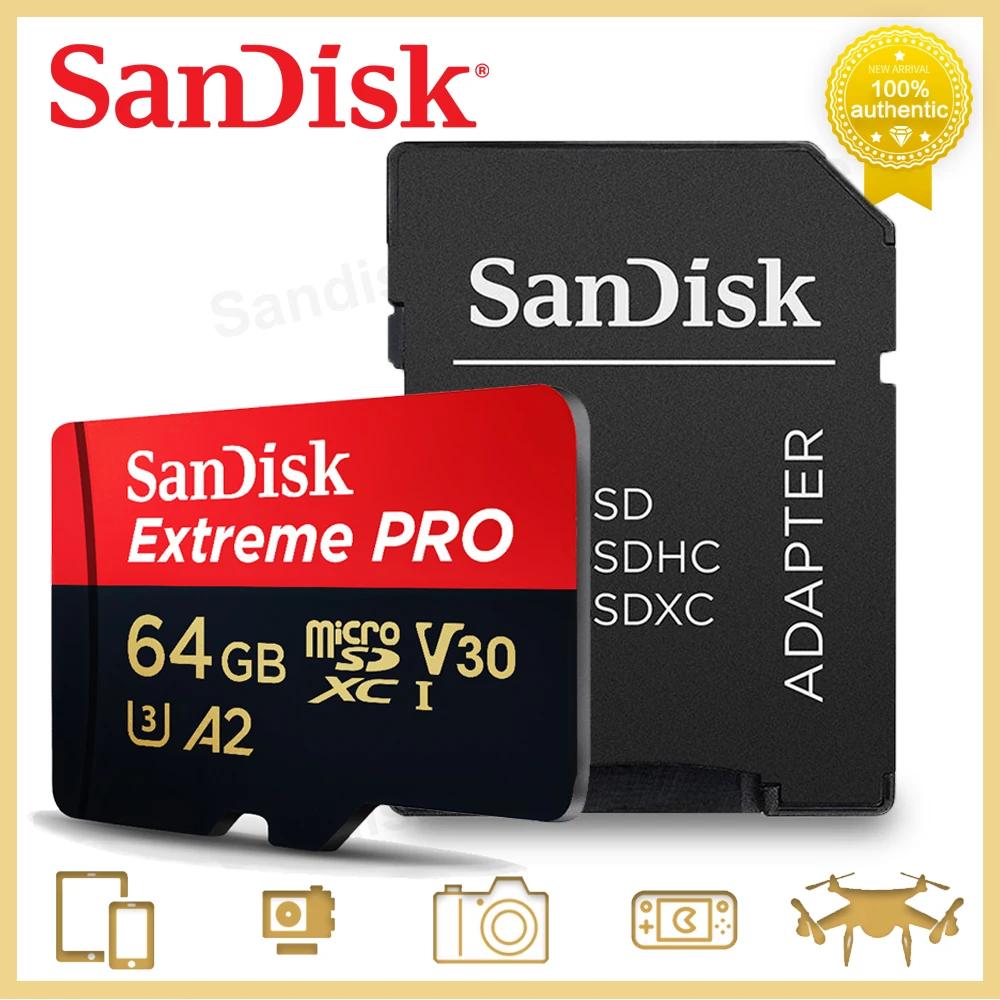 SanDisk ī޶  DJI п ũ SD ī, ͽƮ  ũ SDXC ī, UHS-I U3 V30, 4K  ޸ ī, 64GB